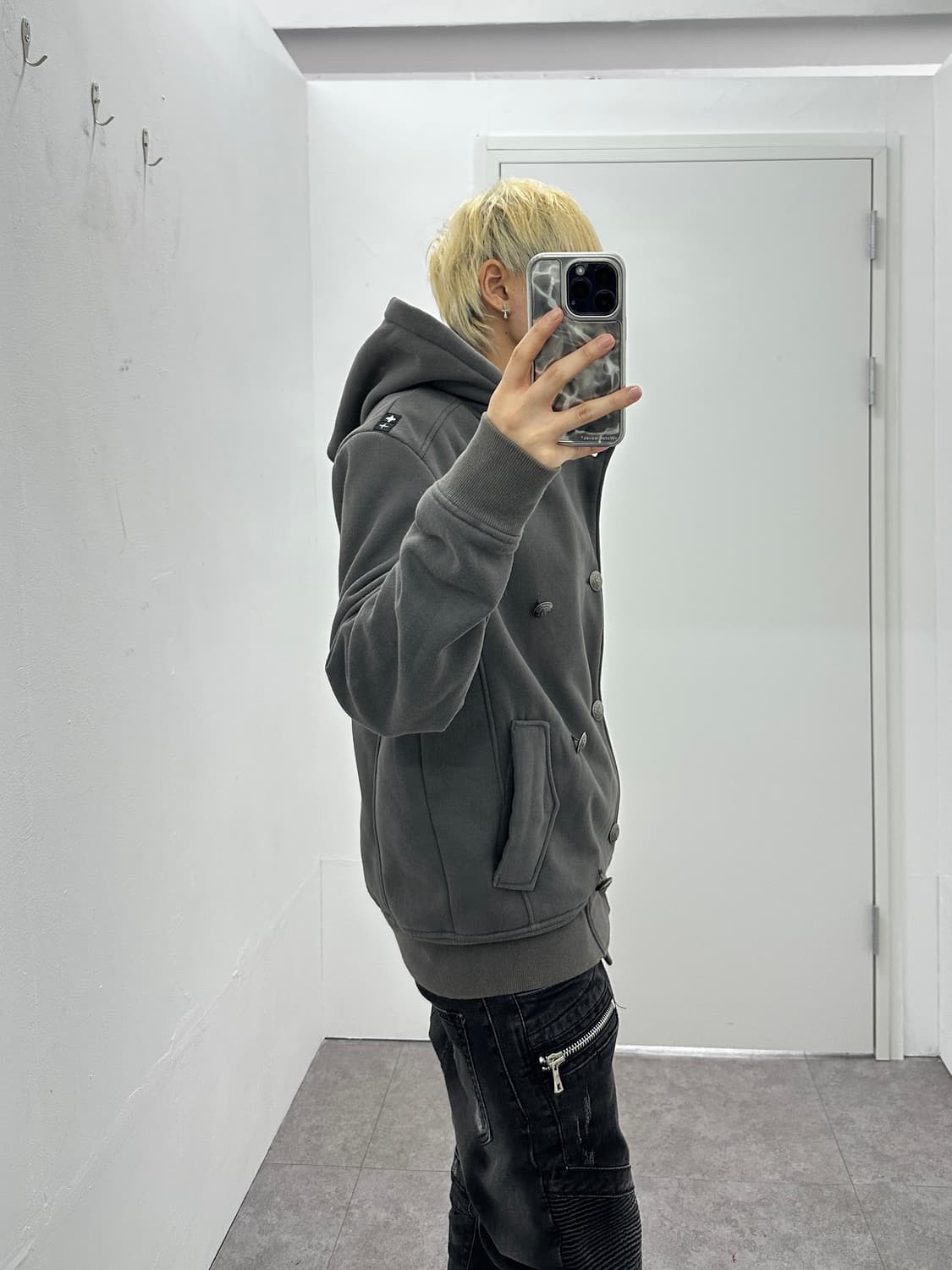 Vintage double buttoned hood jacket 상품이미지4