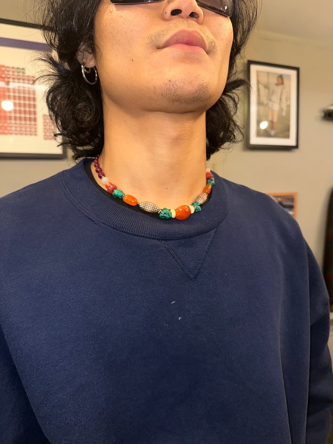 90’s Russell Athletic plain navy sweat 상품이미지3