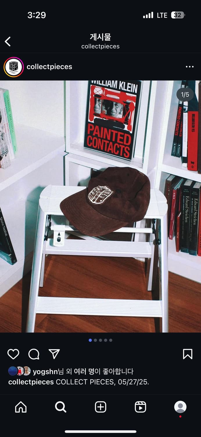 컬렉트피시스 BOOKLOGO 5 PANEL CAP 북 로고 5패널 볼캡 상품이미지4