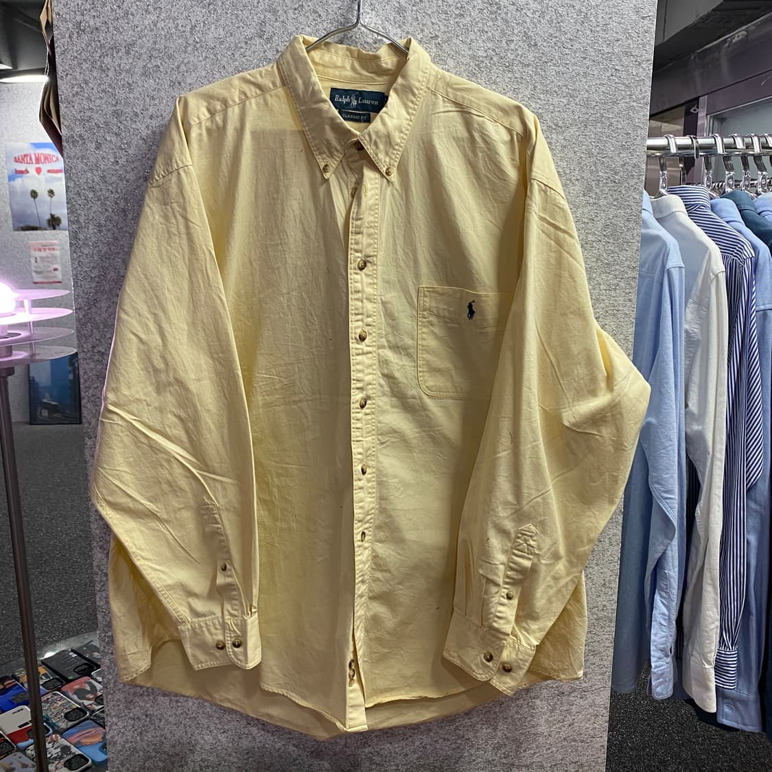 폴로 랄프로렌 옐로우 원포켓 셔츠 B3081 상품이미지2