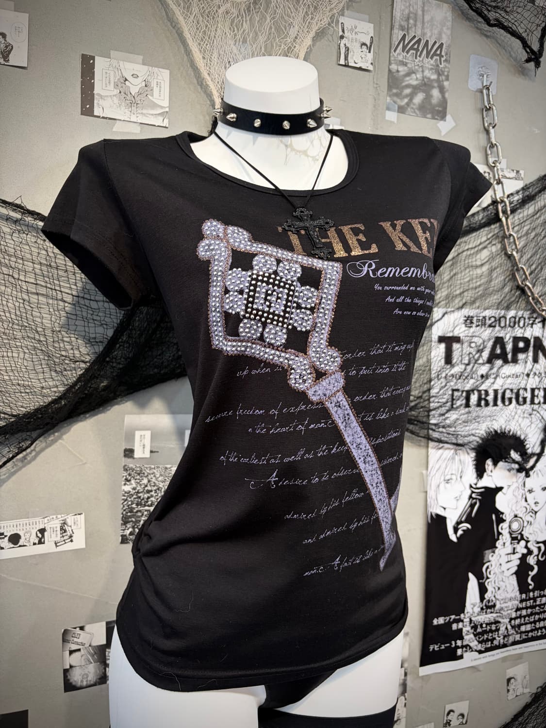 Y2K cubic key lettering shirring half  상품이미지8