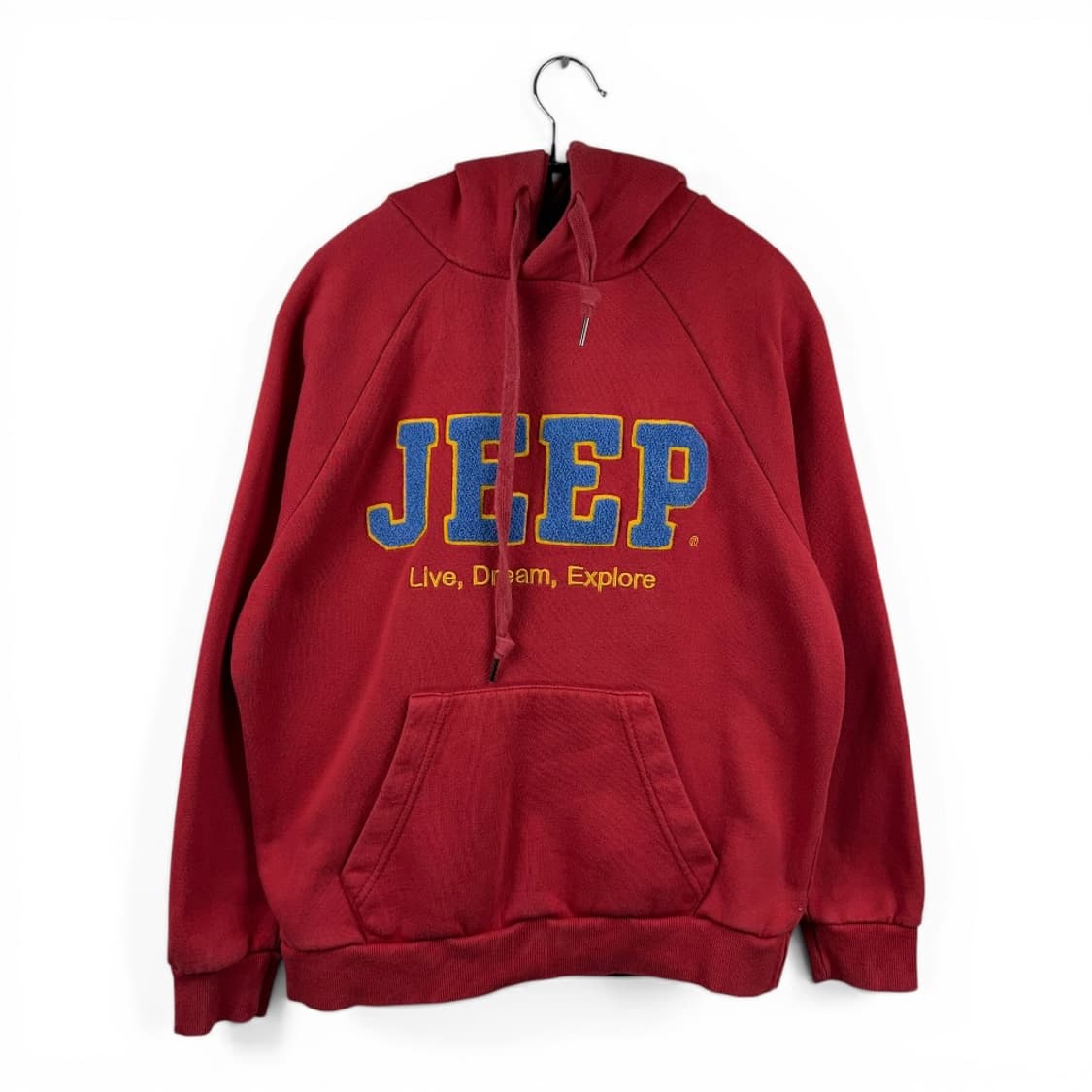 (S) 지프 부클 패치로고 후드 티 레드 상품이미지1