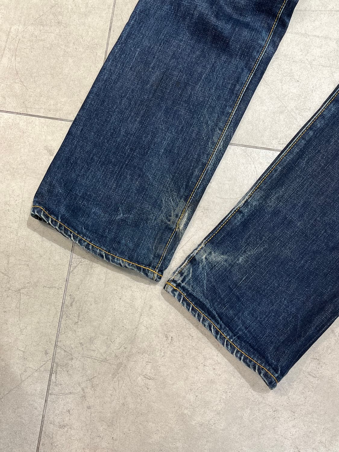 일본 빈티지 RUDIE’S 레터링 프린팅 와이드 데님 팬츠 상품이미지7