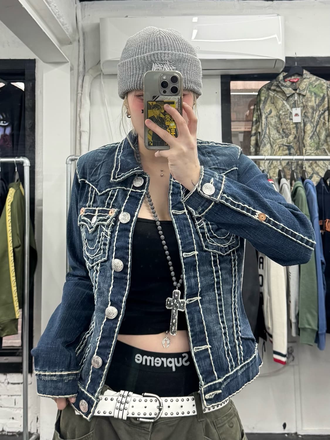 트루릴리전 스티치 데님자켓 상품이미지2