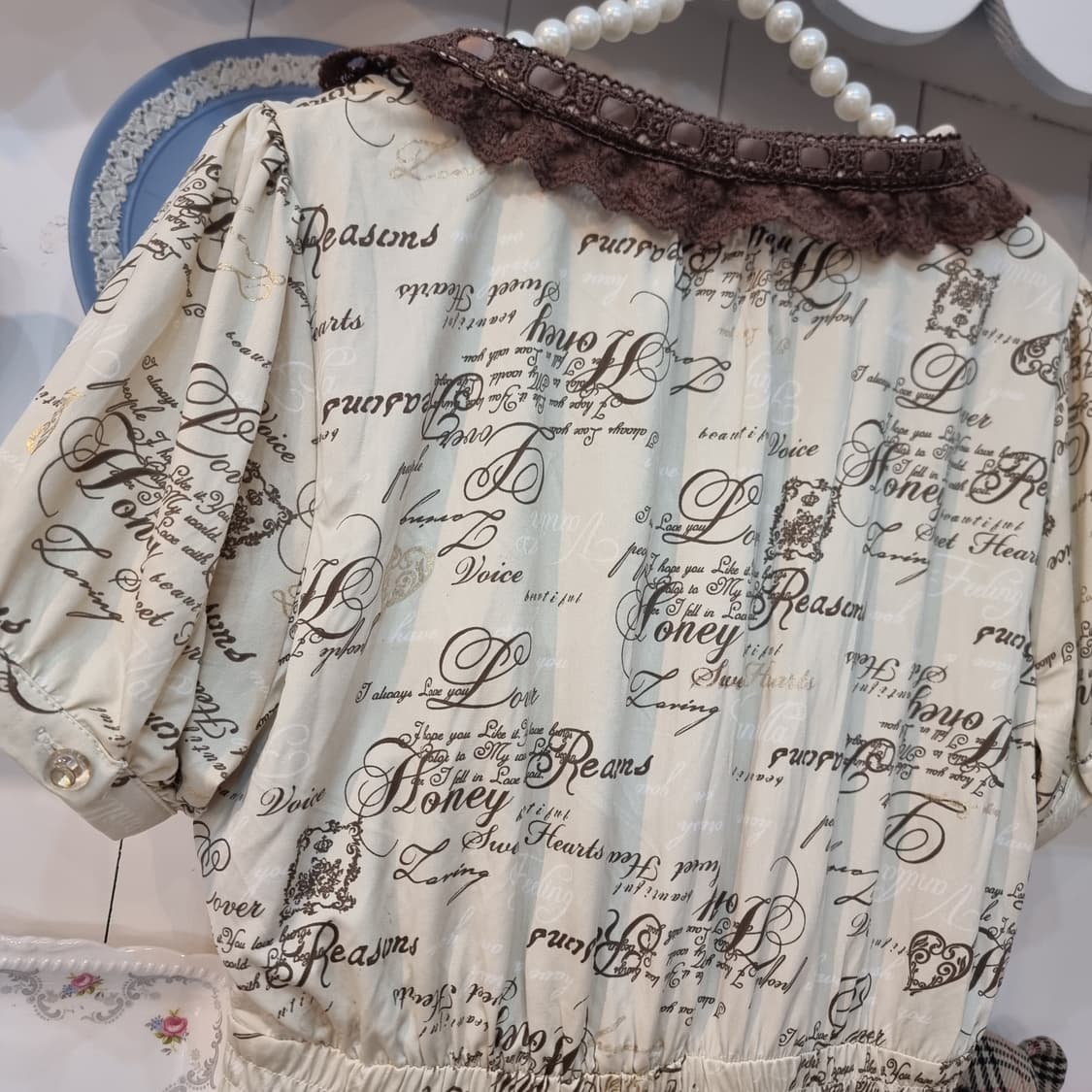 axes femme 레이스 카라 패턴 원피스 상품이미지8