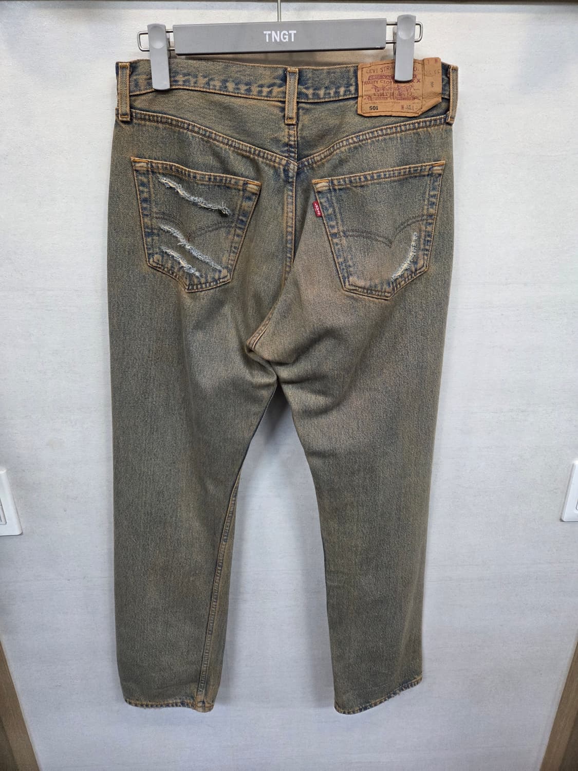 리바이스 501 데미지 녹워싱 데님팬츠 30 상품이미지2