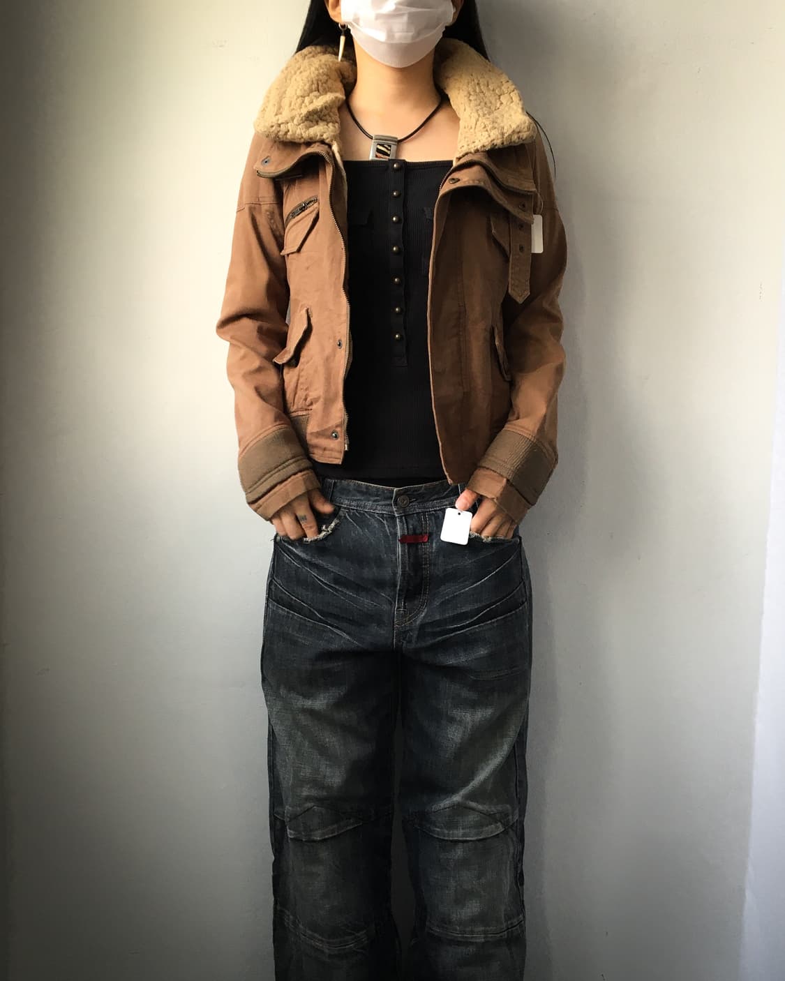 High neck belted jacket 상품이미지6