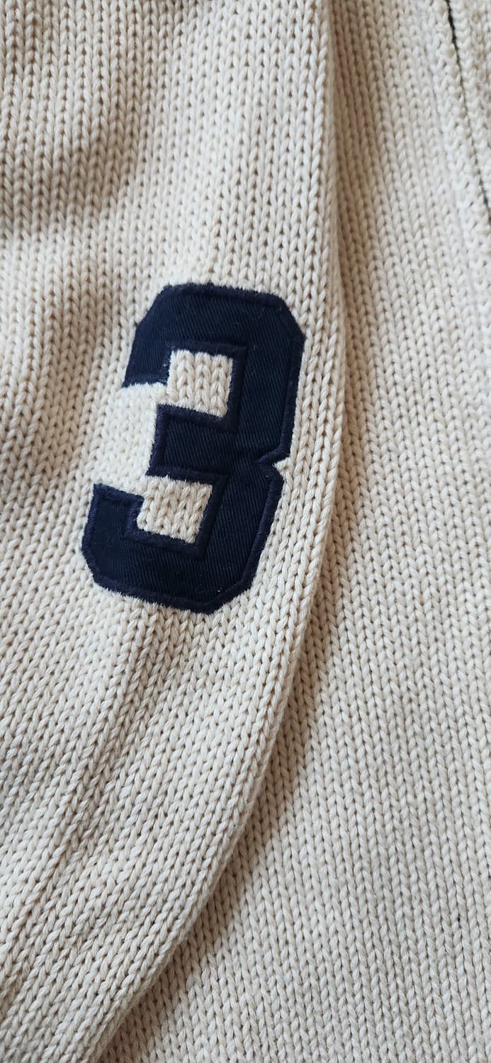 폴로 빅포니 아이보리 니트집업 L 상품이미지4