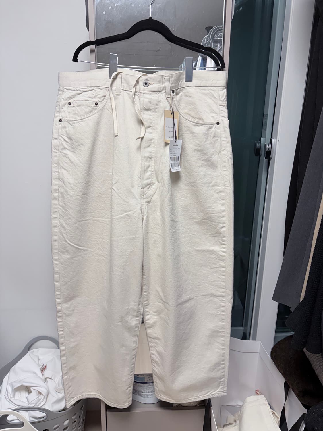 Haversack 와이드 테이퍼드 화이트 데님 팬츠 XL 상품이미지1