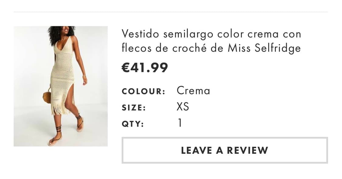 미스셀프리지 크로쉐원피스 XS 상품이미지7