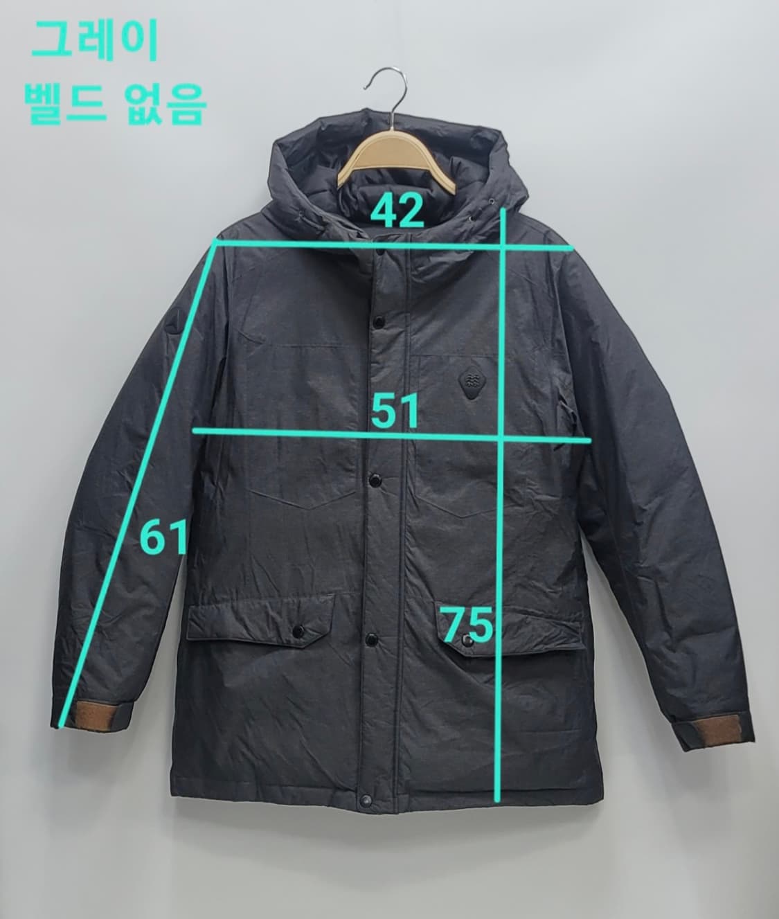 KOLON 코오롱 후드 다운 패딩 자켓 / 여 100 (남 95) 그레이 상품이미지10