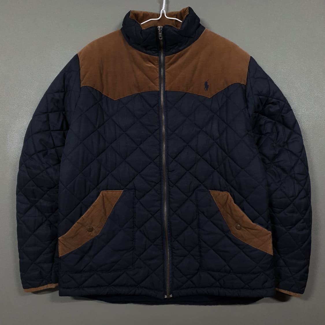 XL) 폴로 랄프로렌 USA 포니 코듀로이 골덴 배색 퀼팅 헌팅 자켓 상품이미지1