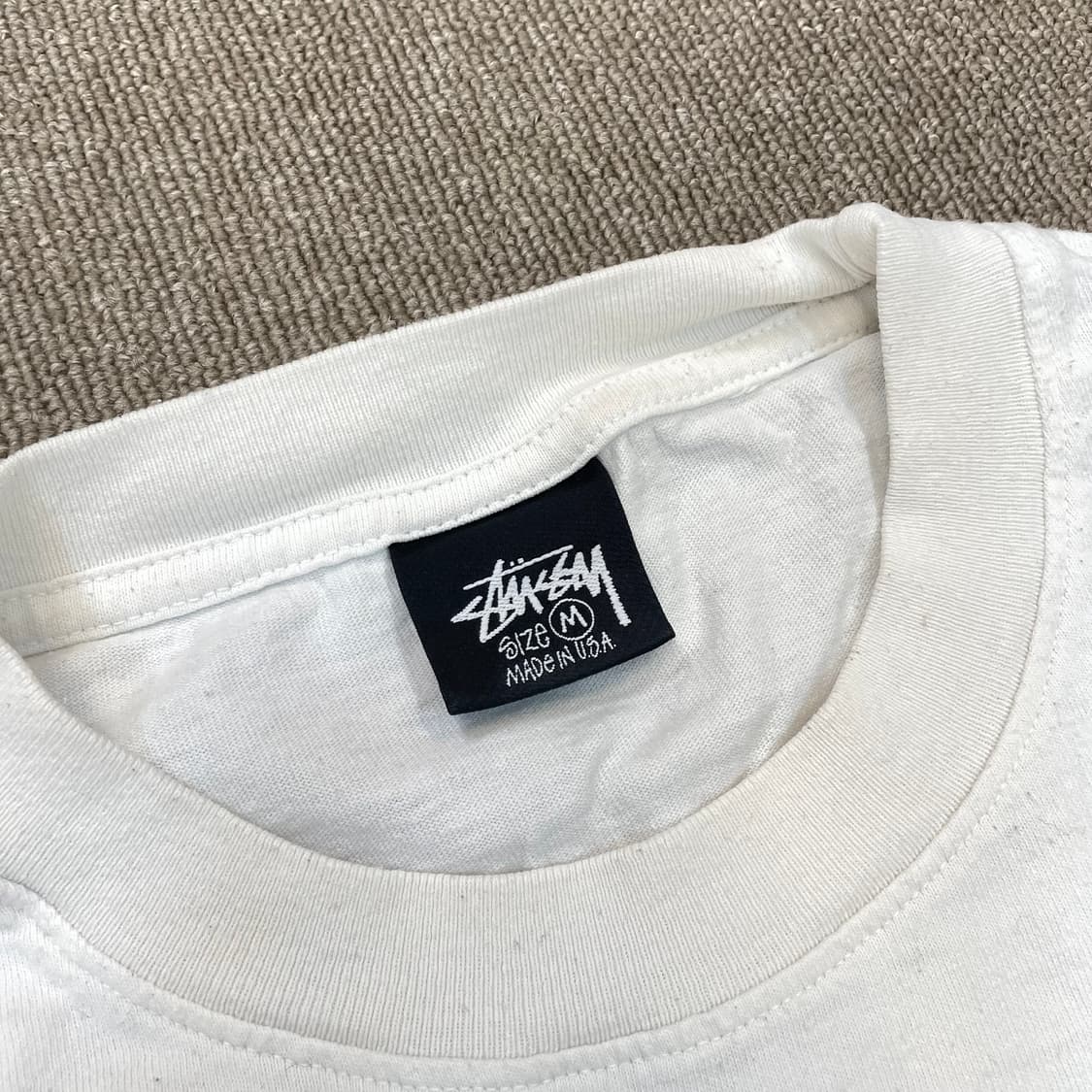 stussy made in usa 스투시 스펠아웃 티셔츠 m 상품이미지3