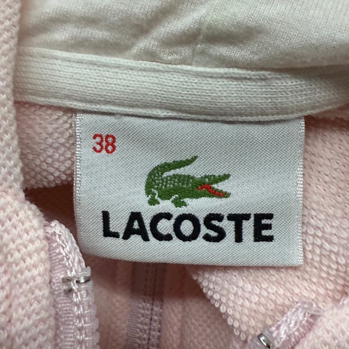 라코스테 딸기우유 핑크 후드집업  상품이미지5