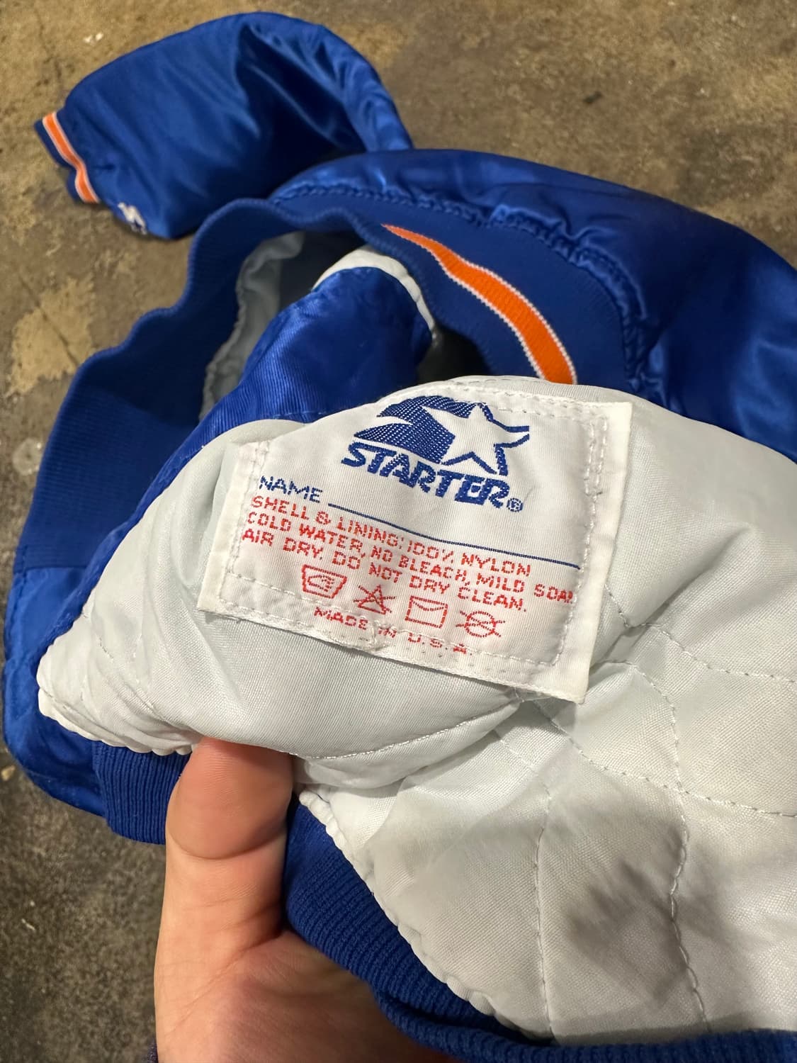 빈티지 90s 스타터 뉴욕 메츠 사틴 자켓 상품이미지5