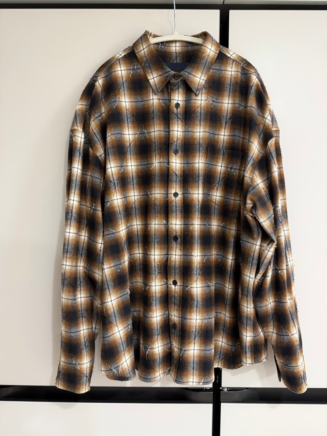 [매물 최저가] 준지 아가일 브라운 셔츠 상품이미지1