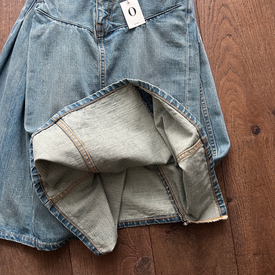Denim Docking Pleats Skirt 상품이미지5