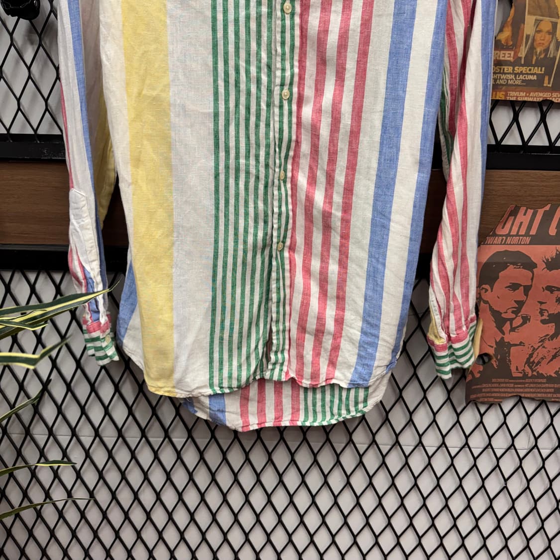 폴로 랄프로렌 멀티컬러 스트라이프 긴팔 셔츠 네이비 포니 로고 포인트 상품이미지4