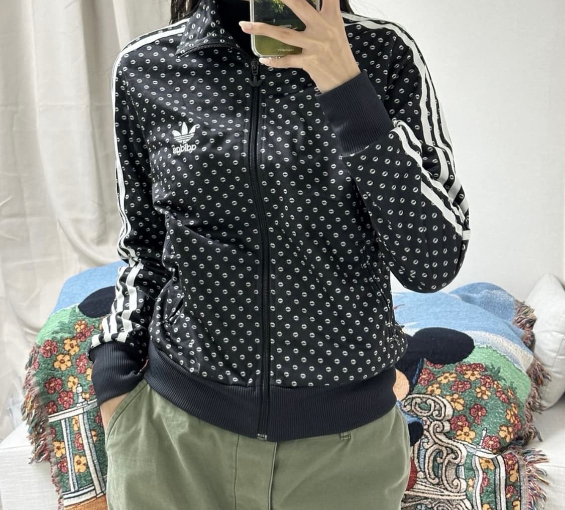 아디다스 립패턴 파이어버드 져지 100 아디다스집업 상품이미지1