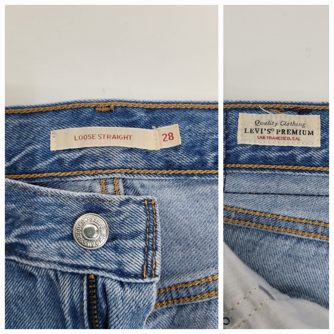 LEVI'S 20FW 프리미엄 루즈 스트레이트핏 청바지 / 여 28 중청 상품이미지8