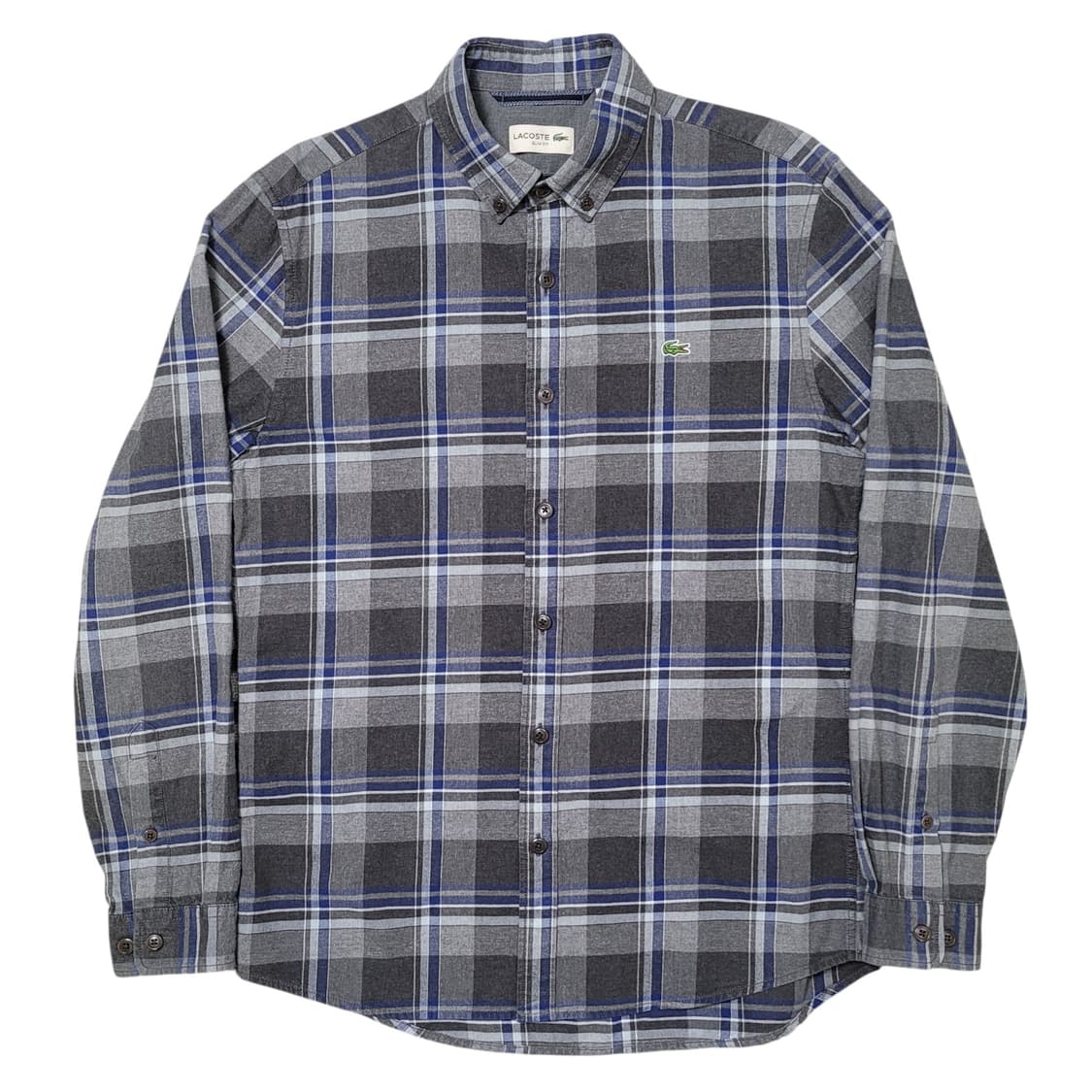 라코스테 그레이 네이비 체크 셔츠 상품이미지1