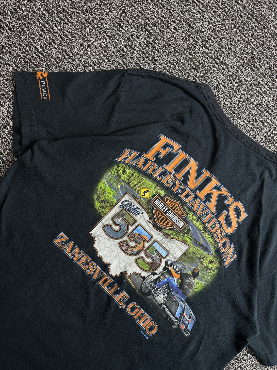 00s 할리데이비슨 오리지날 제인스빌 핑크스 반팔 3556 상품이미지6