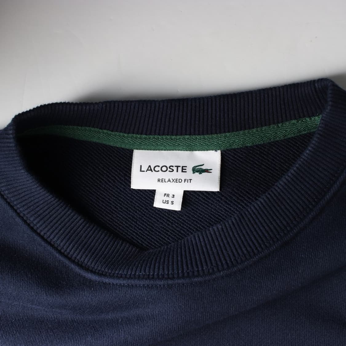 라코스테 네이비 릴렉스핏 코튼 맨투맨 3 상품이미지5