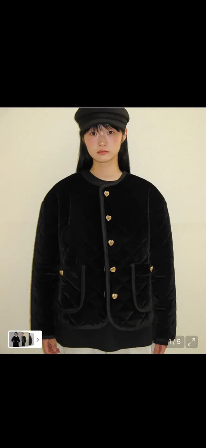 RonRon 론론 벨벳 패딩 자켓 상품이미지1