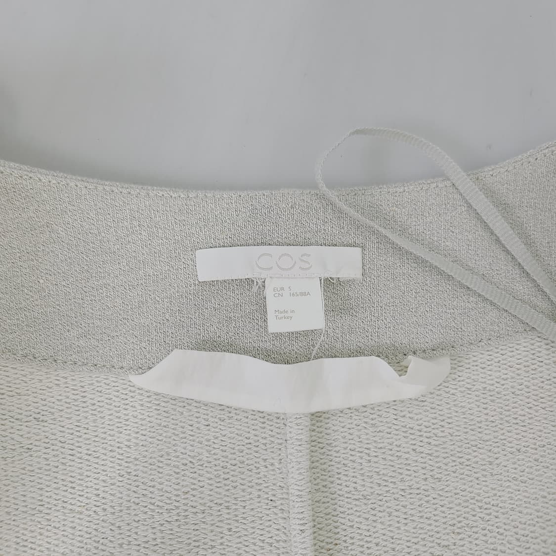 COS 코스 여성 리넨 혼방 벨티드 오픈 가디건 라이트그레이 S 상품이미지6