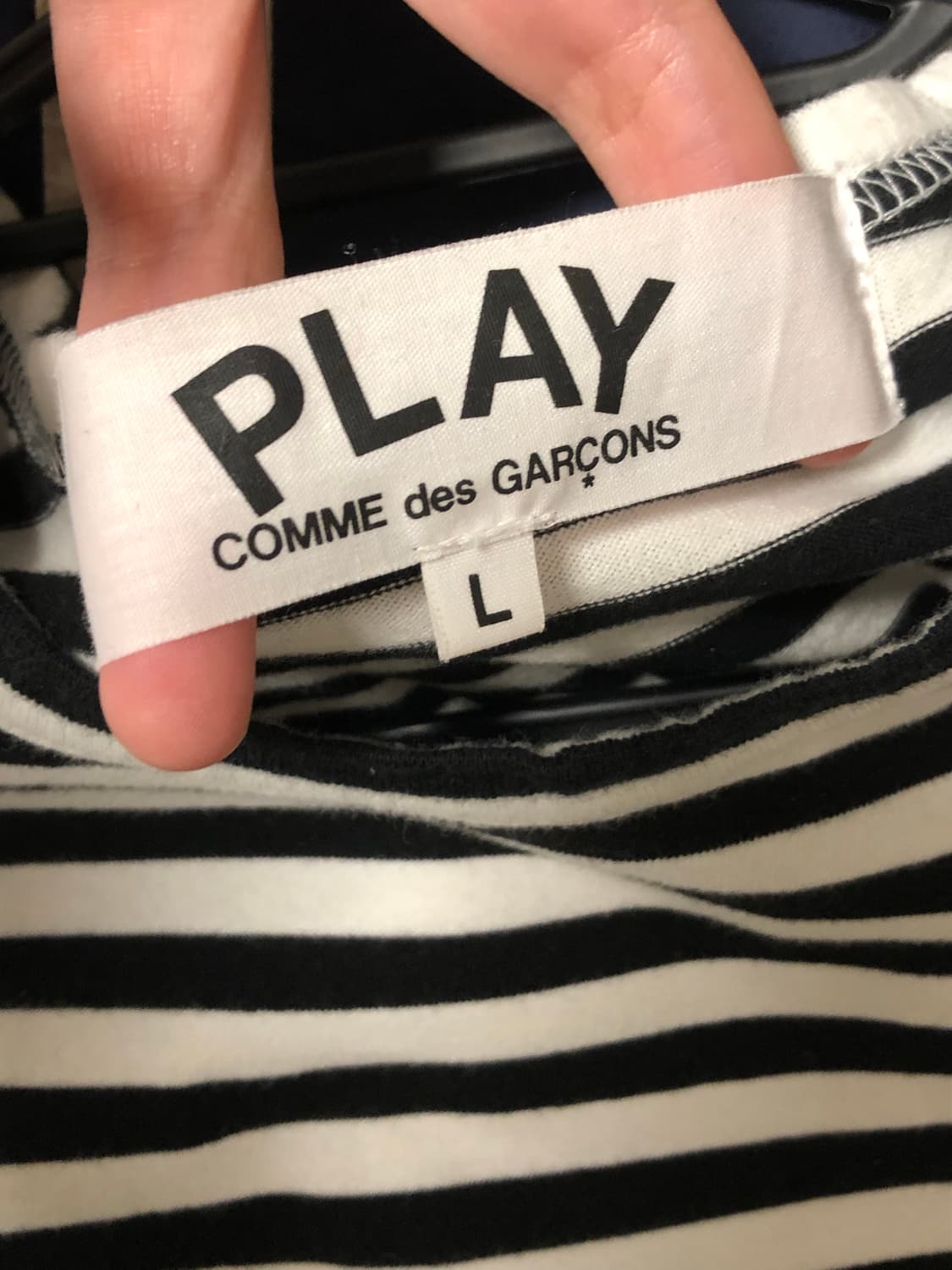 꼼데가르송 스트라이프 레드와팬 상품이미지3