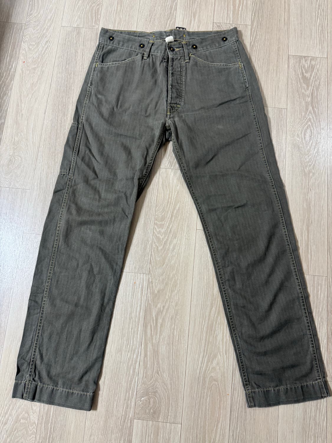 32/30 더블알엘 오피서핏 린넨 헤링본 팬츠 상품이미지1