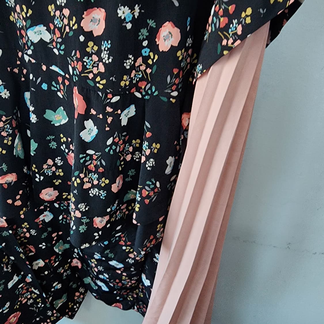 블루민 플라워 롱 원피스 리본끈 장식 상품이미지4