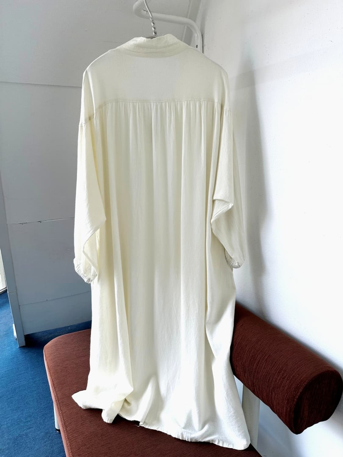 Rayon linen shirred design loose onepiec 상품이미지6