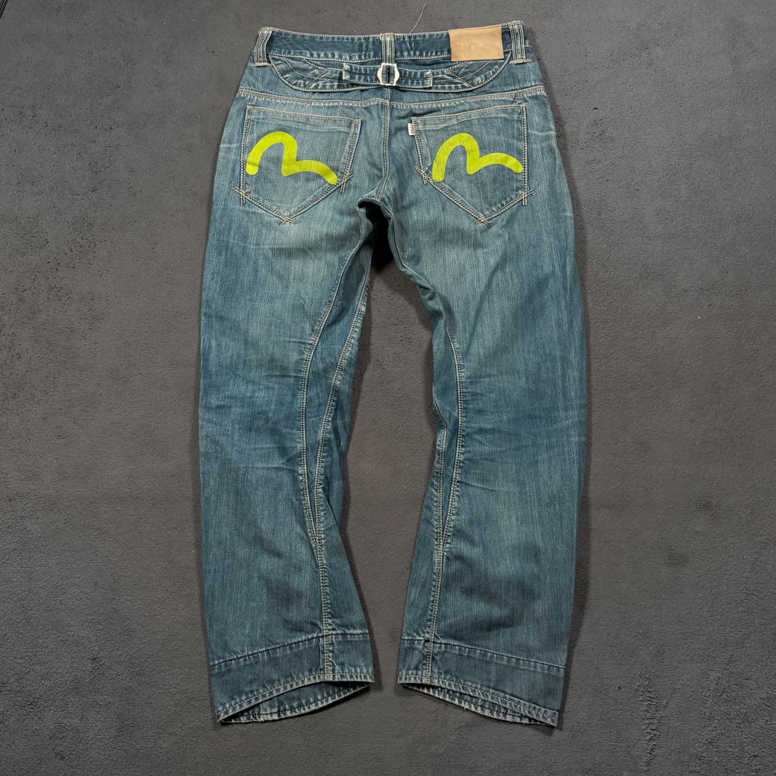 Evisu 에비수 백로고 엔지니어드 신치백 데님 팬츠 상품이미지1