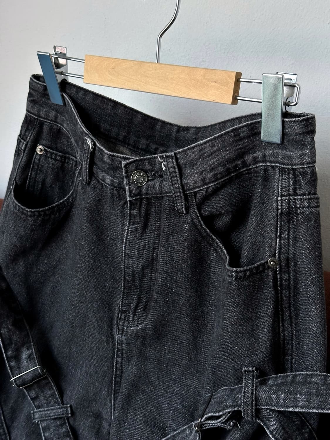 Design 2way belted denim half pants 상품이미지7