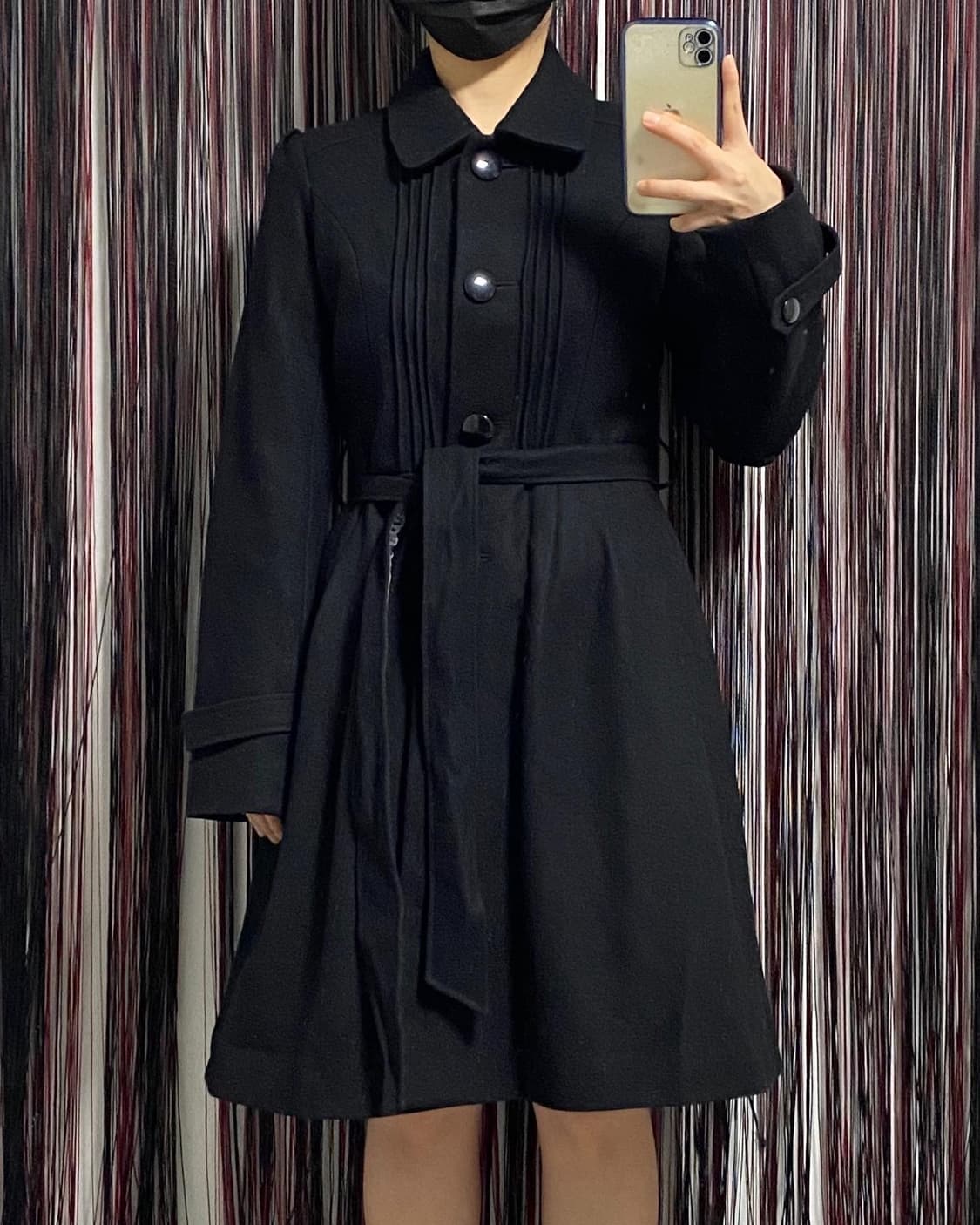 (Japan)울65% 블랙 롱코트 ✔️𝙎𝙞𝙯𝙚  상품이미지4