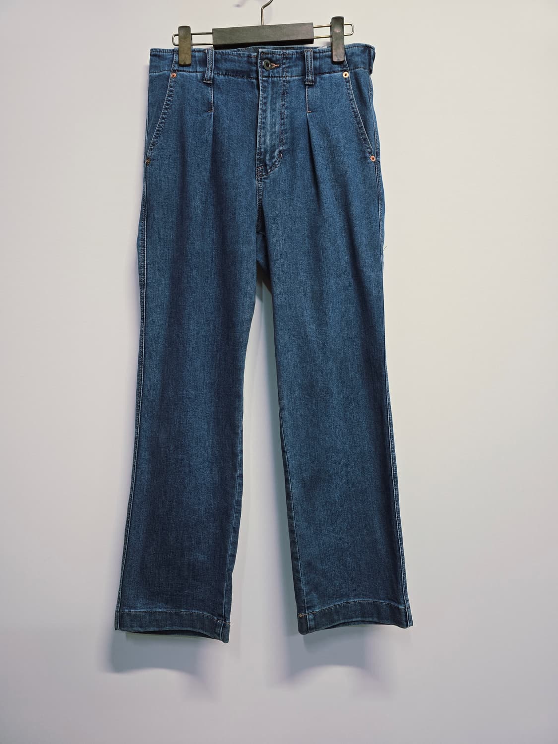 맥우드건 핀턱 데님 와이드 팬츠28 상품이미지1