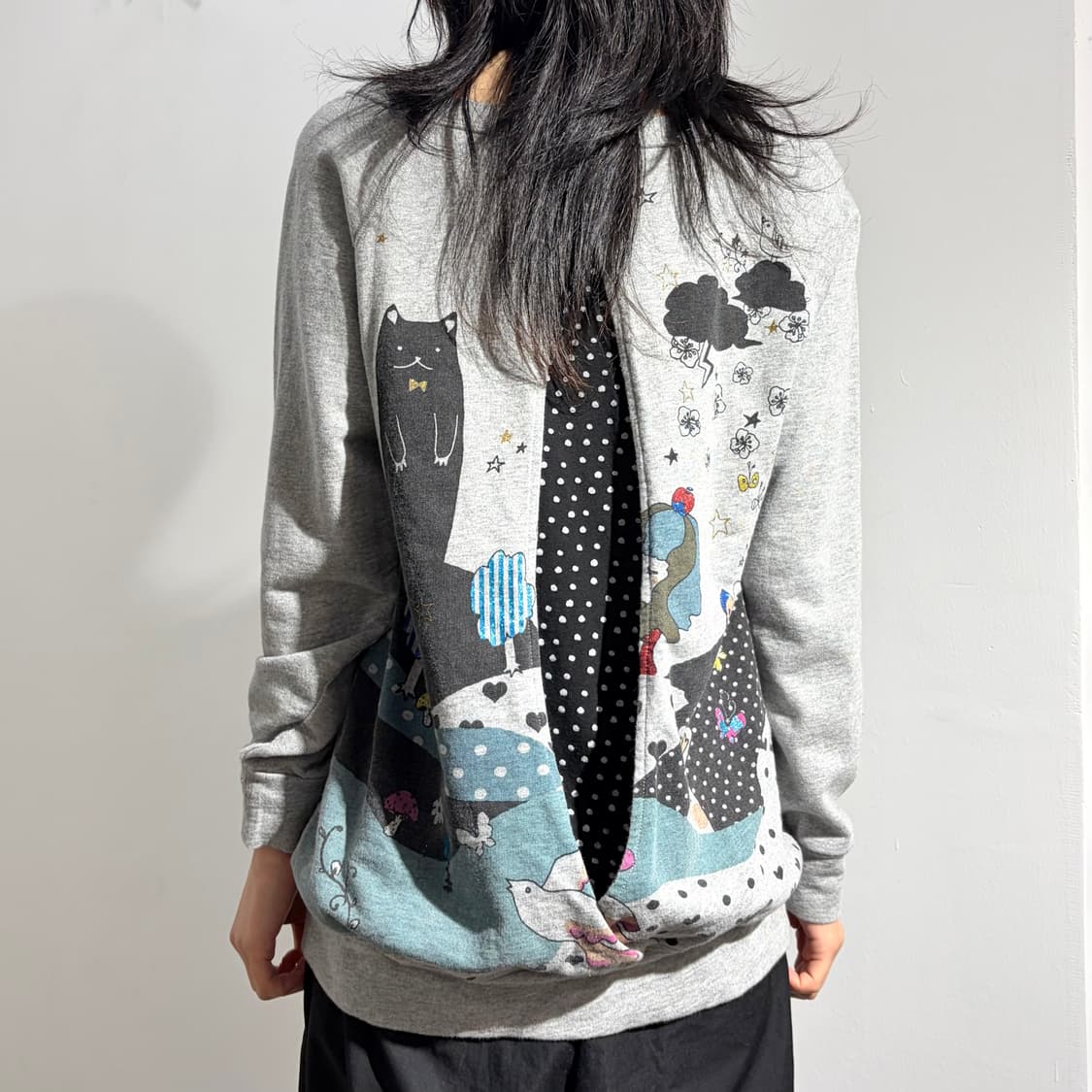 고양이 도트 코지모리 티셔츠 맨투맨 상품이미지1