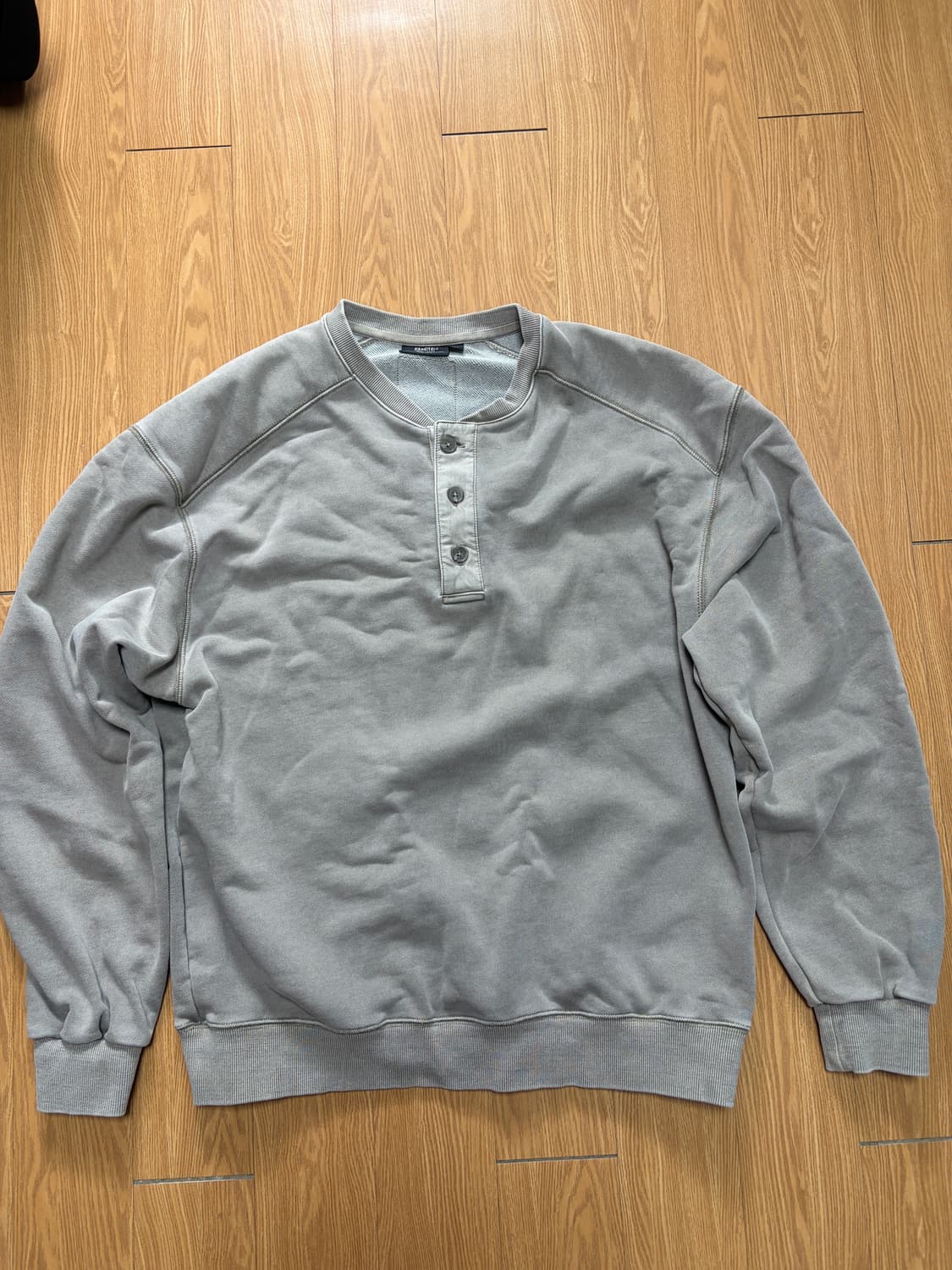 카네이테이 VINTAGE WASHED HENLEY SWEATSHIRT 상품이미지3
