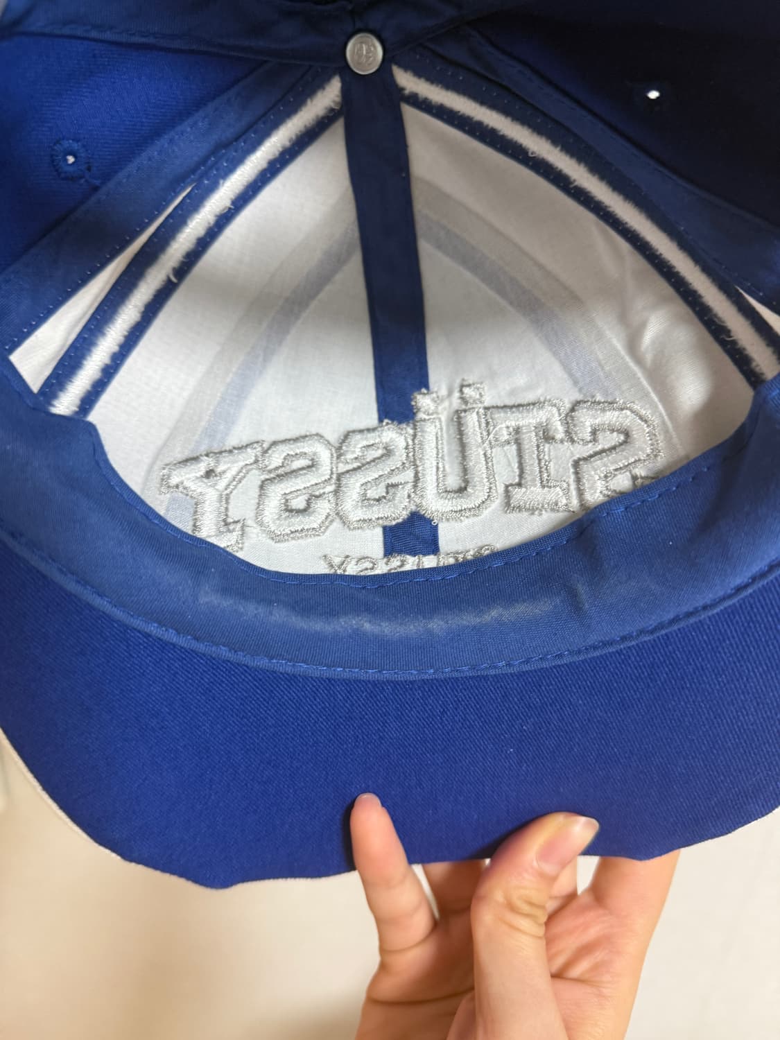 스투시 수베니어 로우 프로 스트랩백 캡 블루 상품이미지3