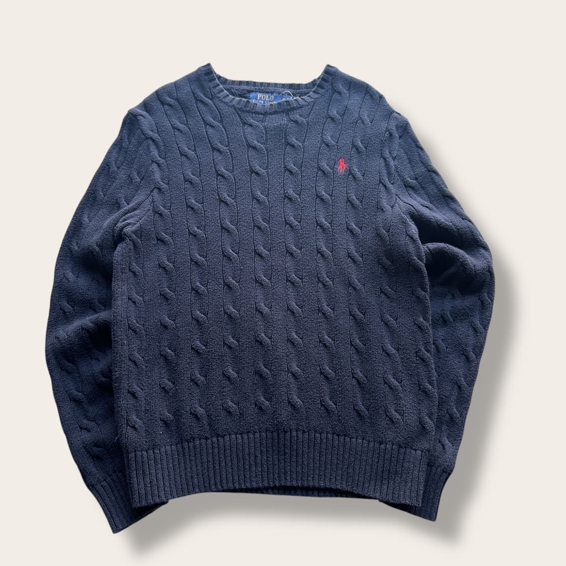 폴로 랄프로렌 네이비 케이블 니트 xs 상품이미지1