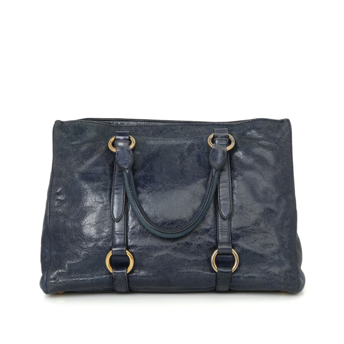 미우미우 비텔로 샤인 토트백 블루 보스턴 RN1037 상품이미지4