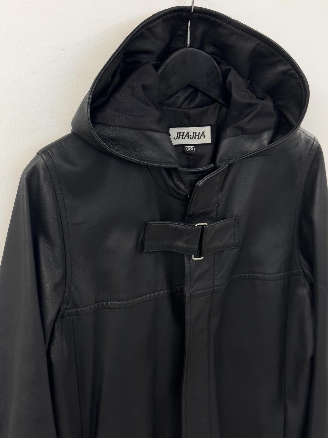 빈티지 레더 후드 코트 Vintage leather hood coat 상품이미지4