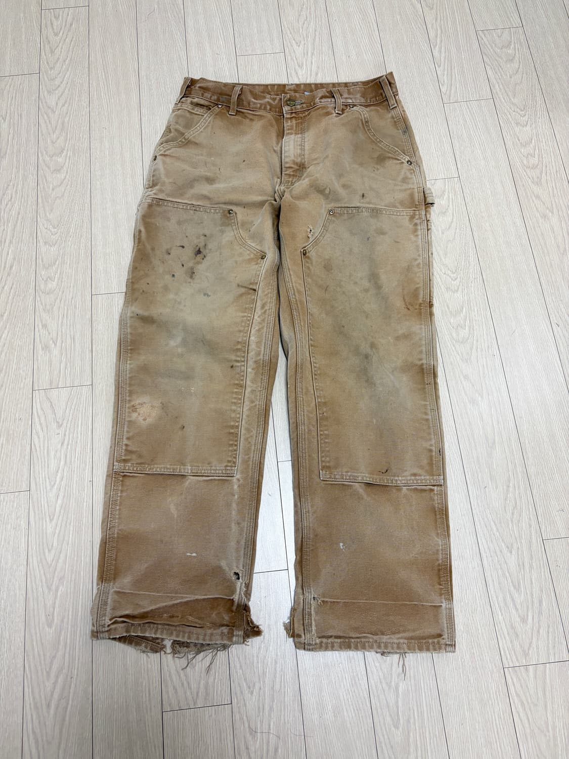 빈티지 USA 칼하트 더블니 브라운 33x30 상품이미지1