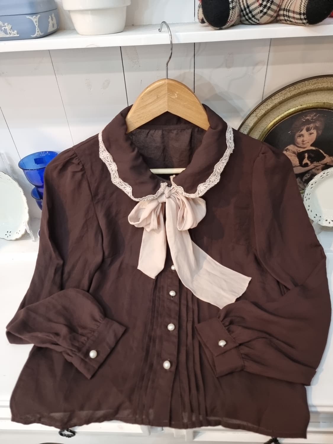 Ank Rouge(앙크루즈) 초콜릿무드 리본 블라우스 상품이미지4