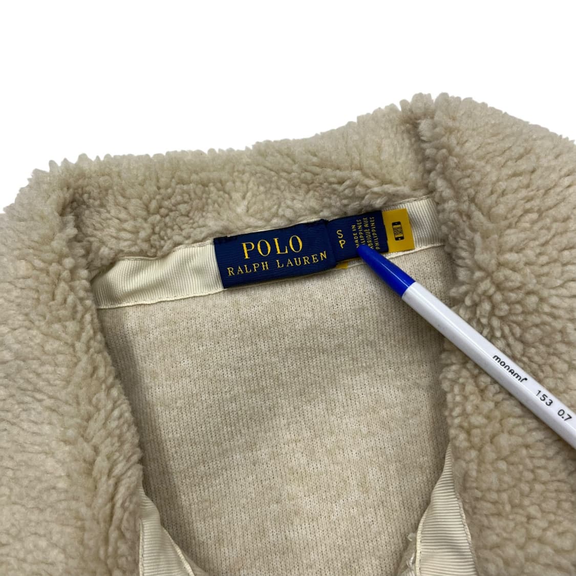 폴로 랄프로렌 브라운레더 포켓 베이지 뽀글이 자켓 S 상품이미지7