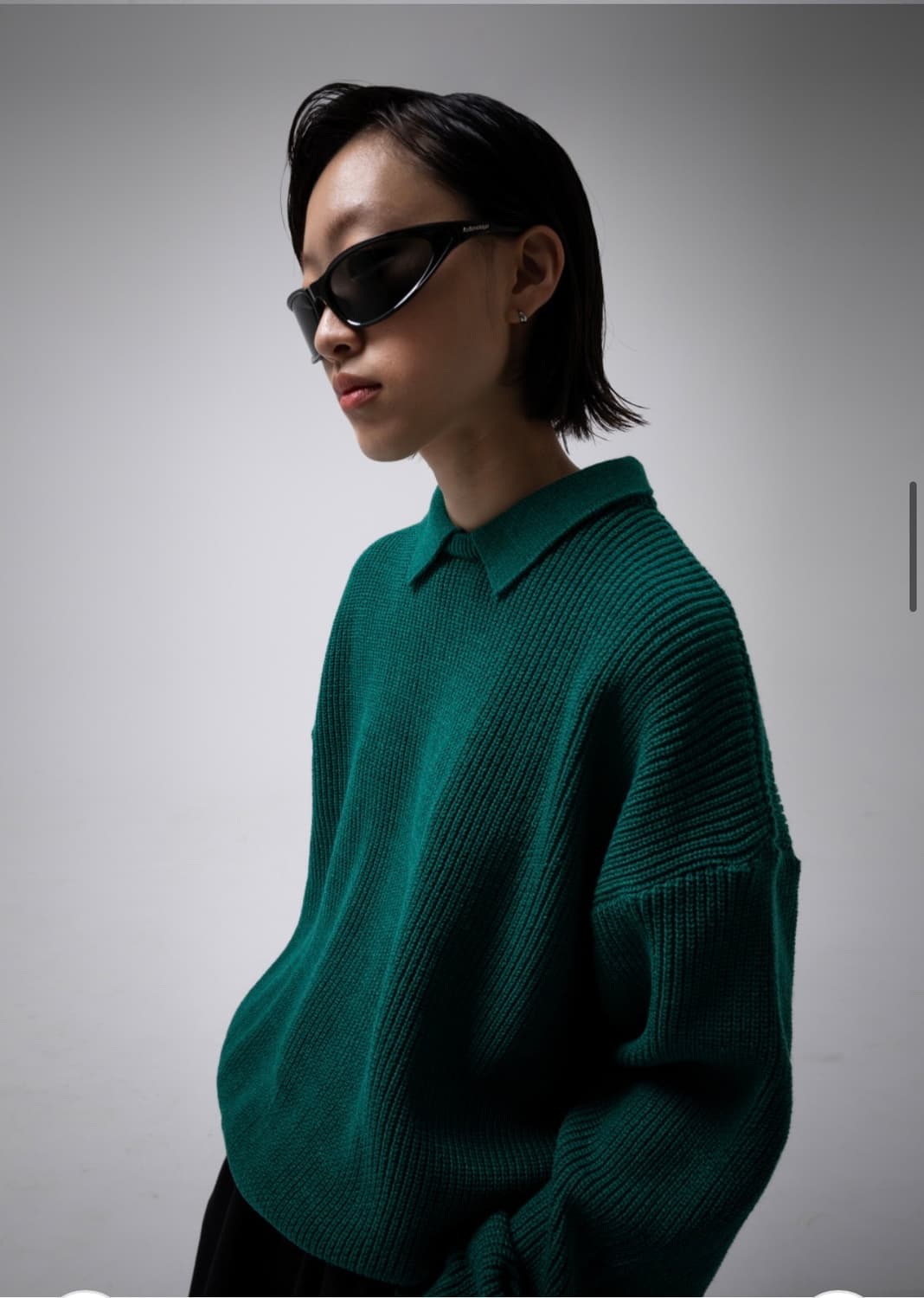 aeae 카라 니트 스웨터 포레스트 상품이미지1