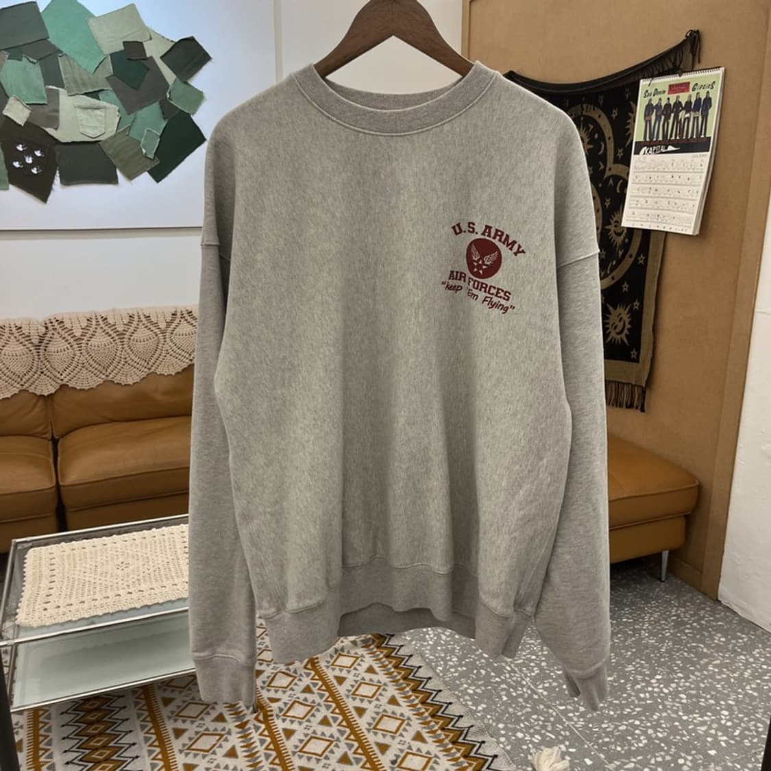 아웃스탠딩 스트릿 펑크 플라잉 타이거 맨투맨 L C10988 상품이미지3