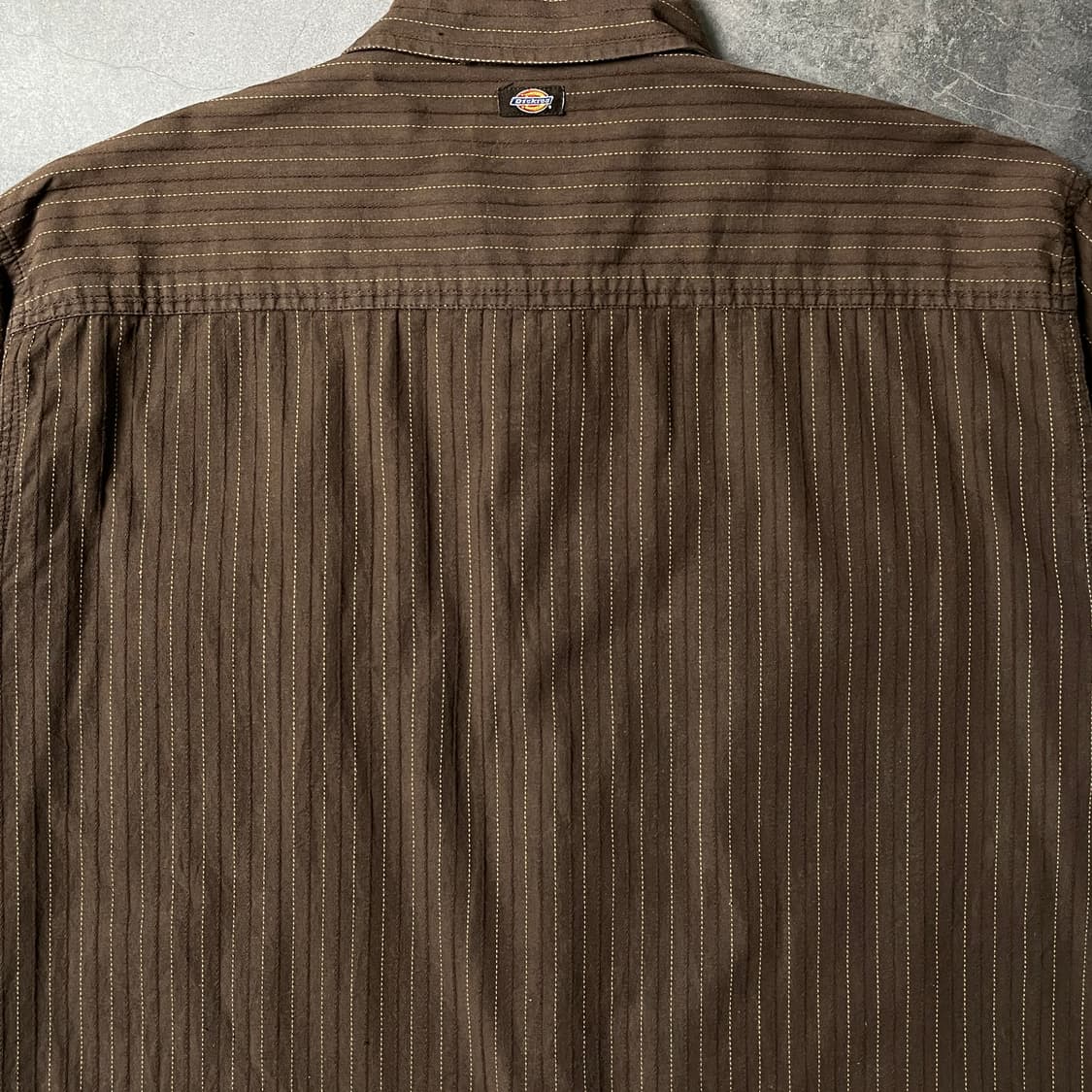 DICKIES 디키즈 브라운 스트라이프 반팔 워크셔츠 A00931 상품이미지8