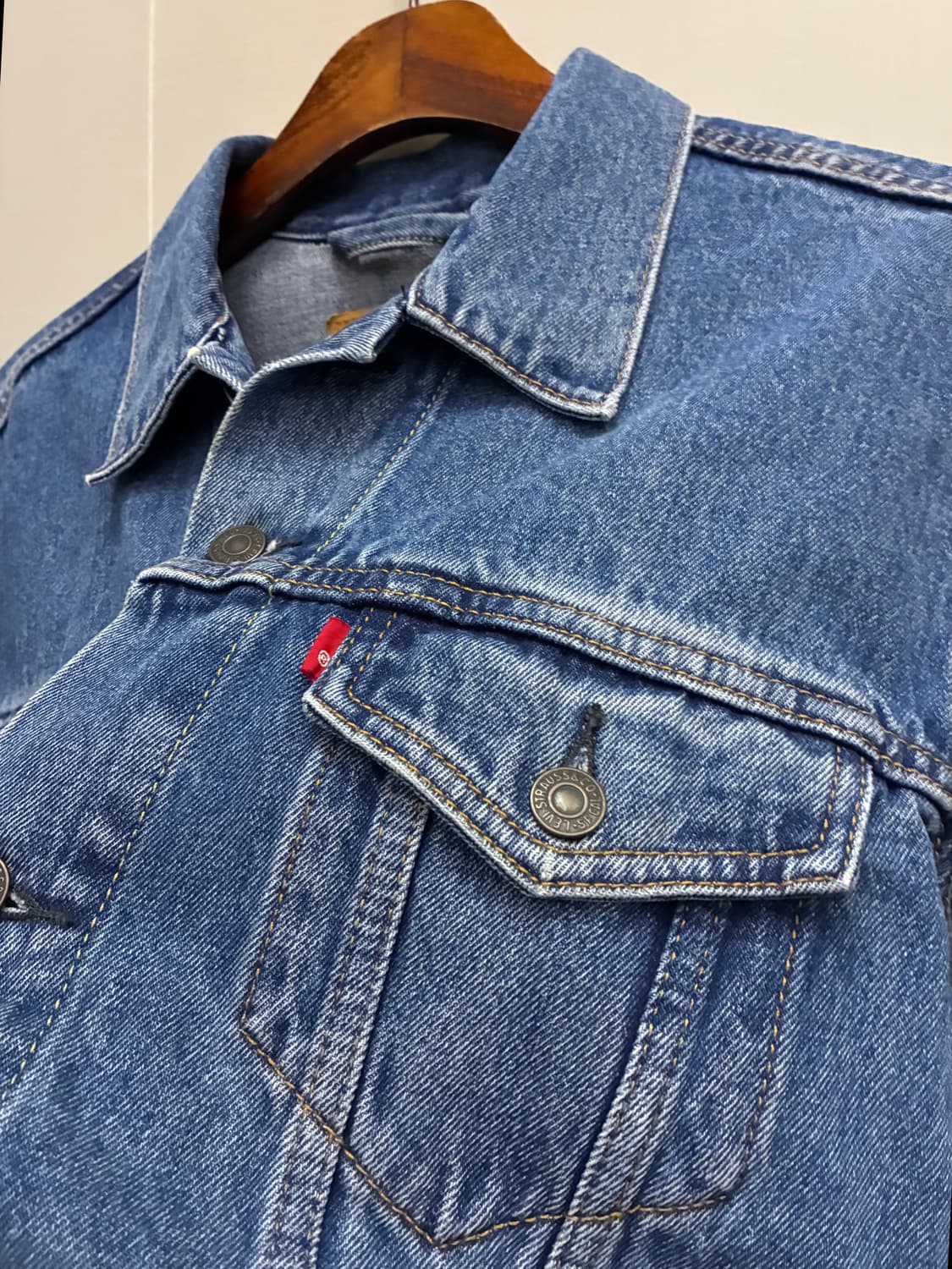 (L)리바이스 3세대 중청 데님 블랭크탭 트러커자켓 데님자켓 청자켓 상품이미지6